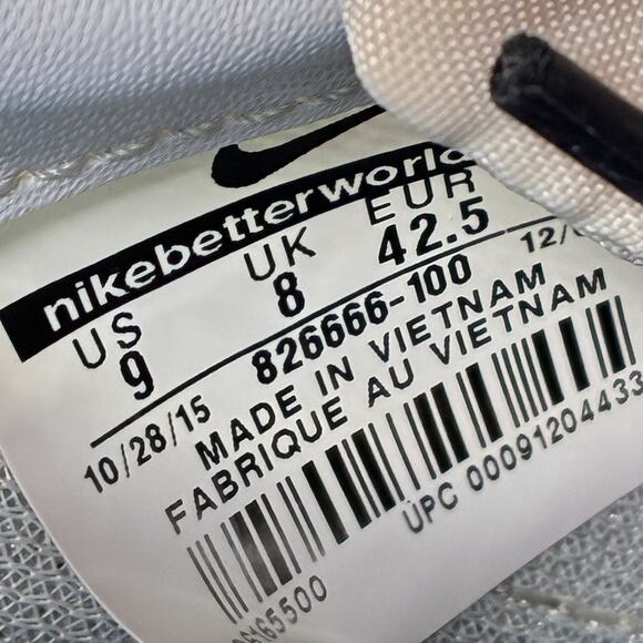 Nike Roshe Daybreak NM White Black Running Shoes 826666-100 Men's Size 9 - Picture 10 of 11